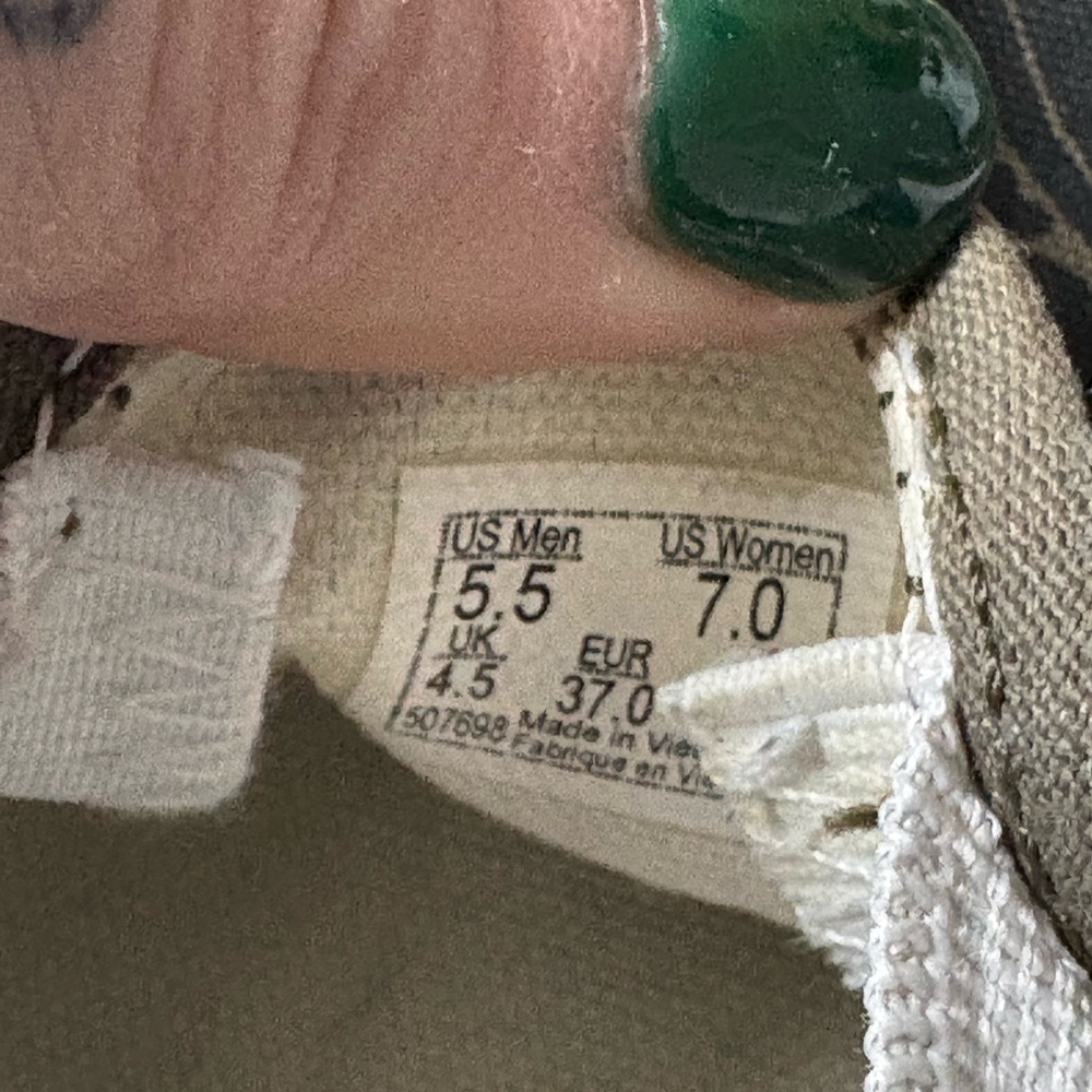 Vans Green and Black Skull Patterned Slip-On Sneakers - Picture 3 of 3